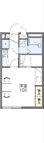 レオパレス大堀(1K/2階)の間取り写真