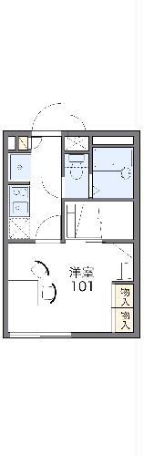 レオパレスふたあら(1K/2階)の間取り写真