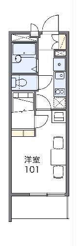 レオパレスシフォン(1K/2階)の間取り写真