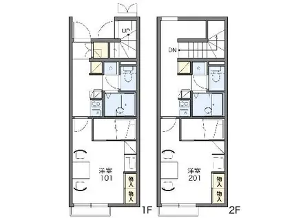 レオパレスパレスマンションⅤ(1K/2階)の間取り写真