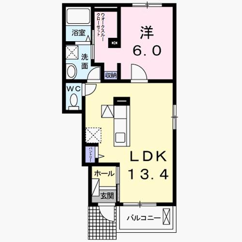 575HOUSEⅡ(1LDK/1階)の間取り写真