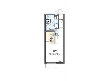 ミランダフロレゾン花見の里(ワンルーム/2階)の間取り写真