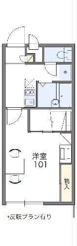 レオパレスレインボーランド(1K/1階)の間取り写真