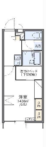 レオパレスフォーシーズン弐番館(1K/1階)の間取り写真