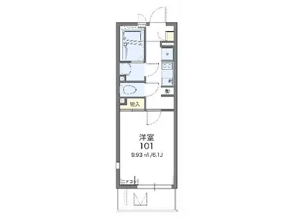 レオネクストHANAWADA(1K/1階)の間取り写真