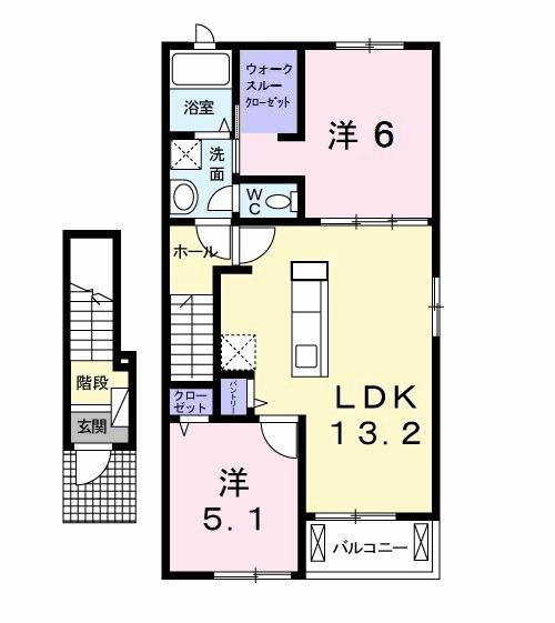 サンリット・Y Ⅱ(2LDK/2階)の間取り写真
