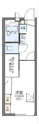 レオパレスフロンティア(1K/2階)の間取り写真
