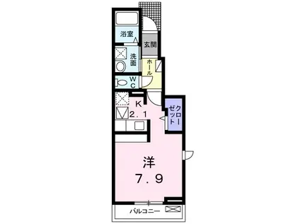 コスモス城東Ⅰ(ワンルーム/1階)の間取り写真