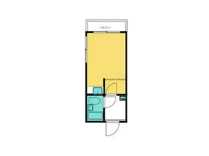 長清水マンション(ワンルーム/4階)の間取り写真