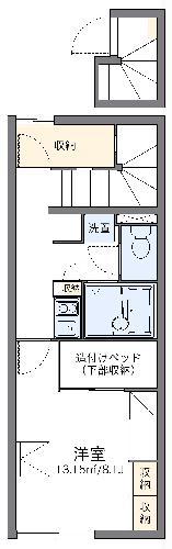 レオパレスベルタB(1K/2階)の間取り写真