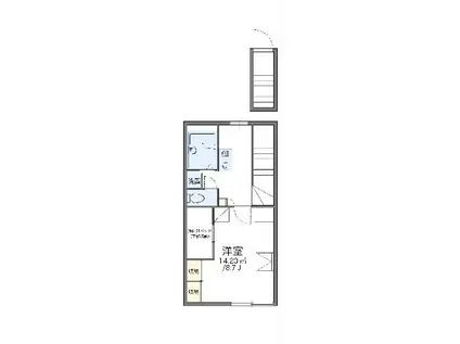 レオパレスコスモ(1K/2階)の間取り写真