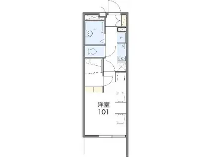 レオパレストトロ(1K/2階)の間取り写真