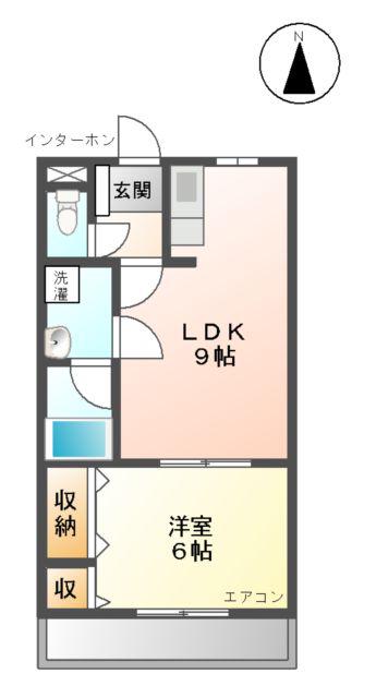アムールハウス(1LDK/1階)の間取り写真