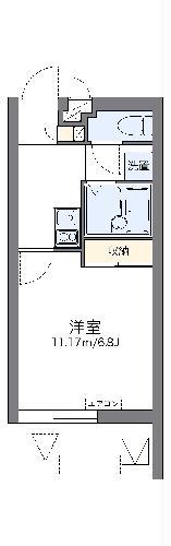 レオパレスヒルサイド松尾Ⅰ(1K/2階)の間取り写真