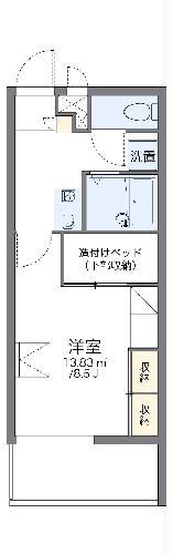 レオパレスシーサー館(1K/1階)の間取り写真