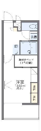 レオパレス三原3丁目(1K/1階)の間取り写真