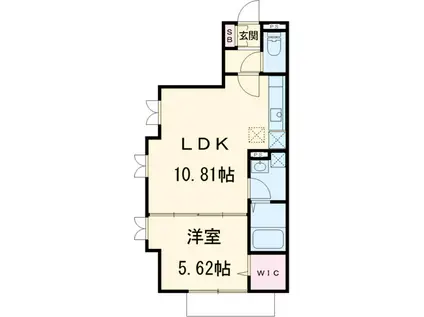 アロハヴィラ鶴川(1LDK/1階)の間取り写真