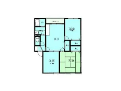 エステートピア豊中北 A棟(3DK/1階)の間取り写真