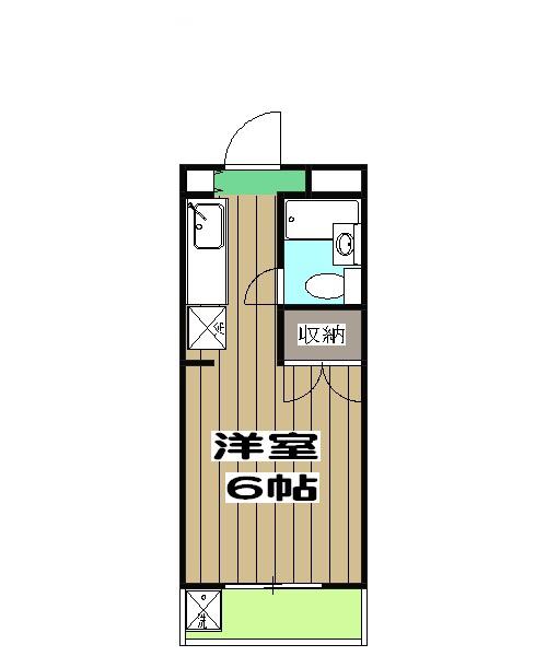 タチバナ(1K/2階)の間取り写真