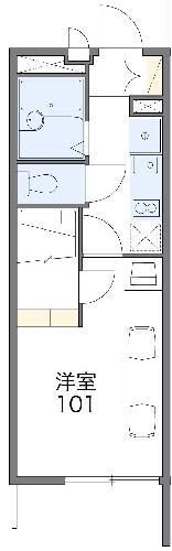 レオパレスVILLA偕楽(1K/1階)の間取り写真