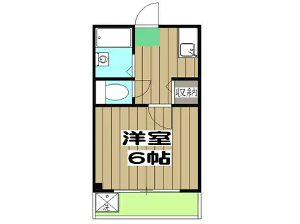 エリーフラッツ西京極(1K/6階)の間取り写真