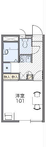 レオパレスメゾン ド クレール(1K/2階)の間取り写真
