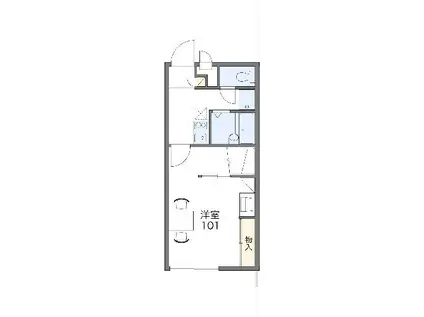 レオパレスラ・フレーズ(1K/1階)の間取り写真