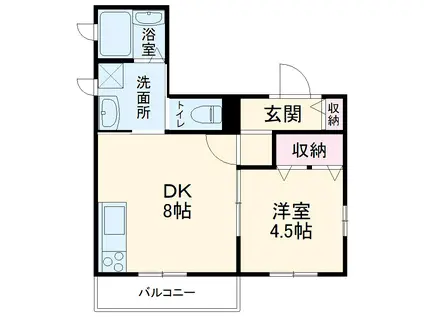 エルメゾン桂(1DK/2階)の間取り写真