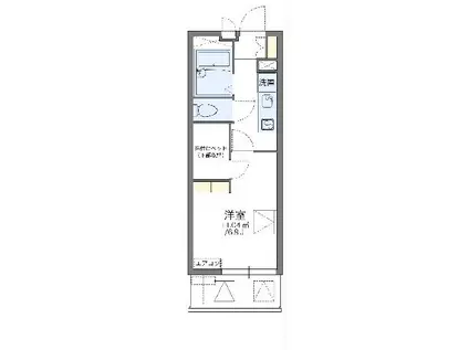 レオパレスSOARER3(1K/3階)の間取り写真