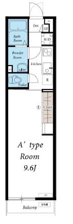 リブリ・MI CASITA(1K/2階)の間取り写真