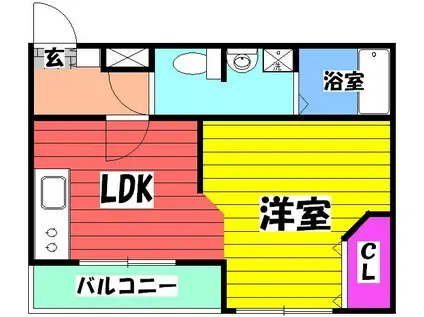センティーレ和泉(1LDK/1階)の間取り写真