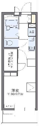レオパレス竹松(1K/2階)の間取り写真