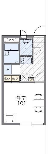 レオパレスパールリビエールⅠ(1K/2階)の間取り写真