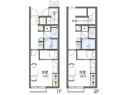 レオパレスアムールⅢ(1K/1階)の間取り写真