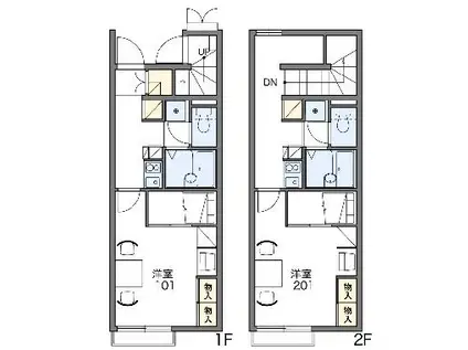 レオパレスチェリー ブロッサム(1K/2階)の間取り写真