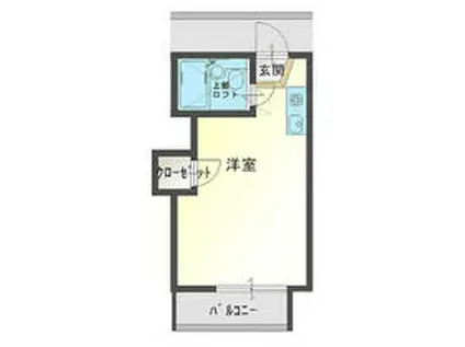 ケントハウス(ワンルーム/2階)の間取り写真