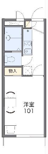 レオパレストモエ(1K/1階)の間取り写真