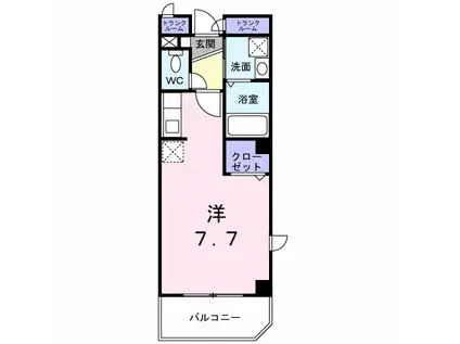 コンフォート宝塚(ワンルーム/3階)の間取り写真
