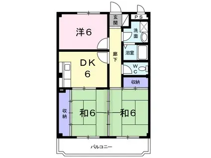 サンマリッチ(3DK/3階)の間取り写真