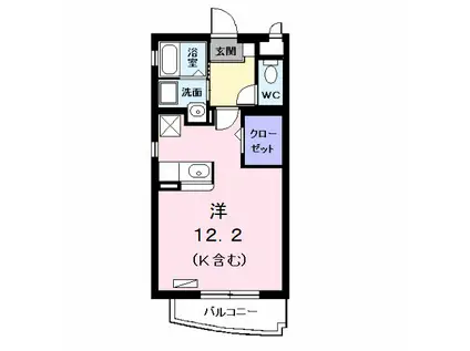 シェーネ幸(ワンルーム/4階)の間取り写真