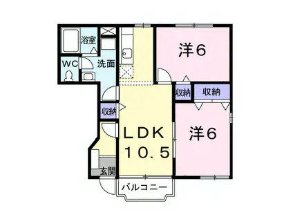 グランメゾンⅡ(2LDK/1階)の間取り写真