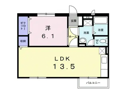 プレリーヴィラ(1LDK/2階)の間取り写真