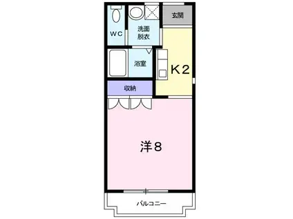 マメゾンT・S(1K/3階)の間取り写真