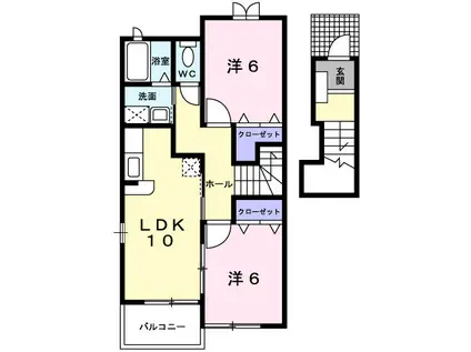 コータ・コート(2LDK/2階)の間取り写真