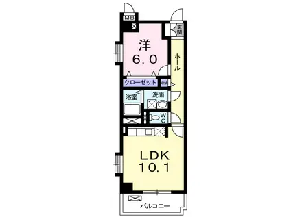 サンフィールドⅡ(1LDK/1階)の間取り写真