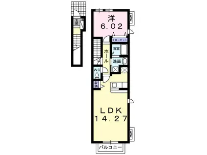 イーストヒル2(1LDK/2階)の間取り写真