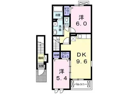 エクセレント2(2LDK/2階)の間取り写真