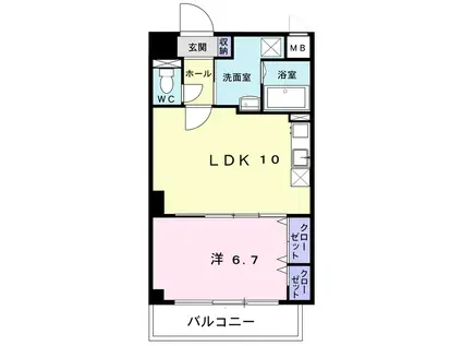 プレ・アビタシオン春日部 3(1LDK/7階)の間取り写真