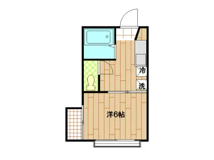 玉学ハイツ(1K/2階)の間取り写真