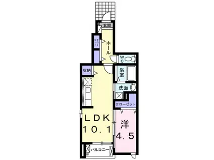ラッフィナートⅡ(1LDK/1階)の間取り写真